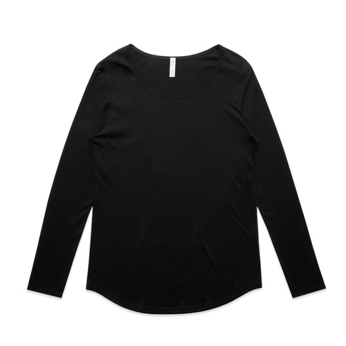 BLACK wo's-mali-l/s-tee-black